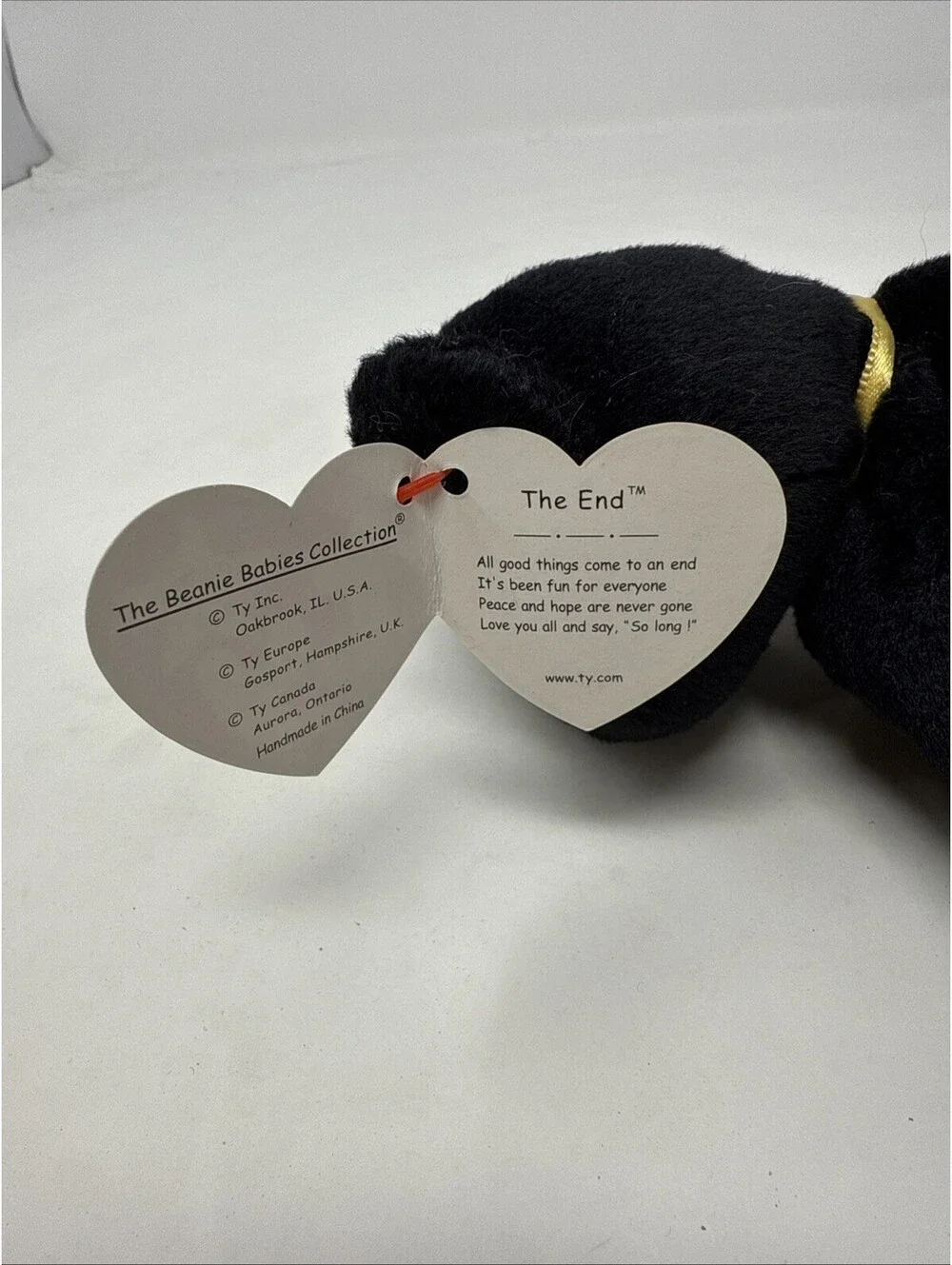 Ty Beanie Baby The End Bear 1999